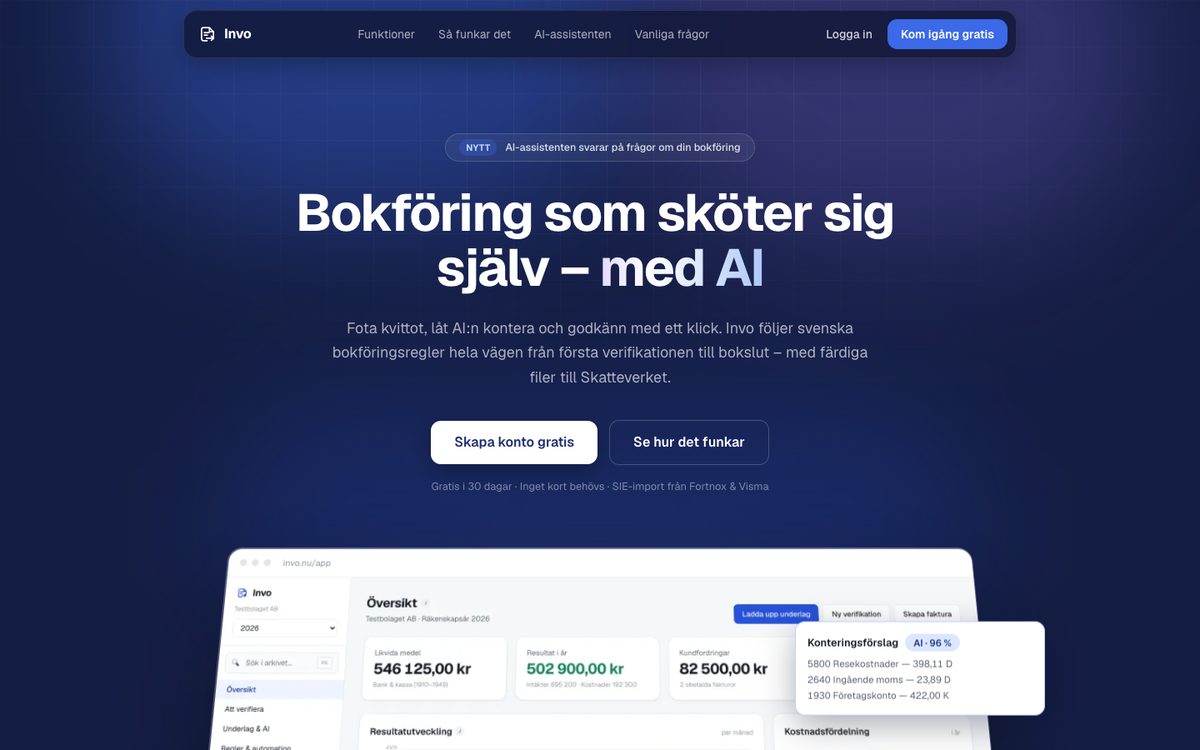 Skärmdump av Invo